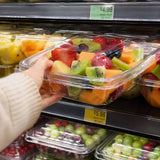 Safe-T-Fresh 48 oz. Tamper Evident Square Deli Container - Case of 88 - #TS48PW