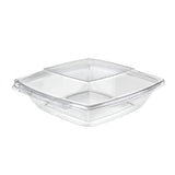 Safe-T-Fresh 48 oz. Tamper Evident Square Deli Container - Case of 88 - #TS48PW