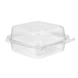 5" x 5" Tamper Evident & Tamper Resistant 27 oz. Deli Clamshell Container - Case of 272 - #TS5X5ST Inline Plastics