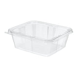 Inline Plastics Safe-T-Fresh 7x6 Rectangular Tamper Evident & Tamper Resistant Clamshell Tub, 64 oz. - Case of 150 - TS64