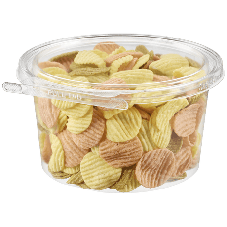 Safe-T-Fresh 49 oz. Tamper Evident Round Hinged Deli Tub - Case of 132 - #TS7046