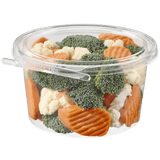 Safe-T-Fresh 49 oz. Tamper Evident Round Hinged Deli Tub - Case of 132 - #TS7046