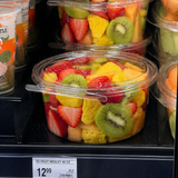 Safe-T-Fresh 49 oz. Tamper Evident Round Hinged Deli Tub - Case of 132 - #TS7046