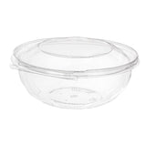 Safe-T-Fresh 80 oz. Tamper Evident Hinged Deli Bowl - Case of 96 - #TS80RN