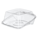 Safe-T-Fresh 7" Tamper Evident Plastic Hinged Cake Container - Case of 44 - #TSCKB07D