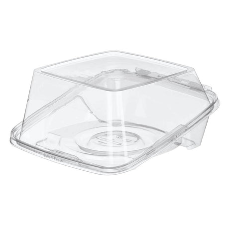 Safe-T-Fresh 7" Tamper Evident Plastic Hinged Cake Container - Case of 44 - #TSCKB07D