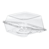 Safe-T-Fresh 7" Tamper Evident Plastic Hinged Cake Container - Case of 44 - #TSCKB07D