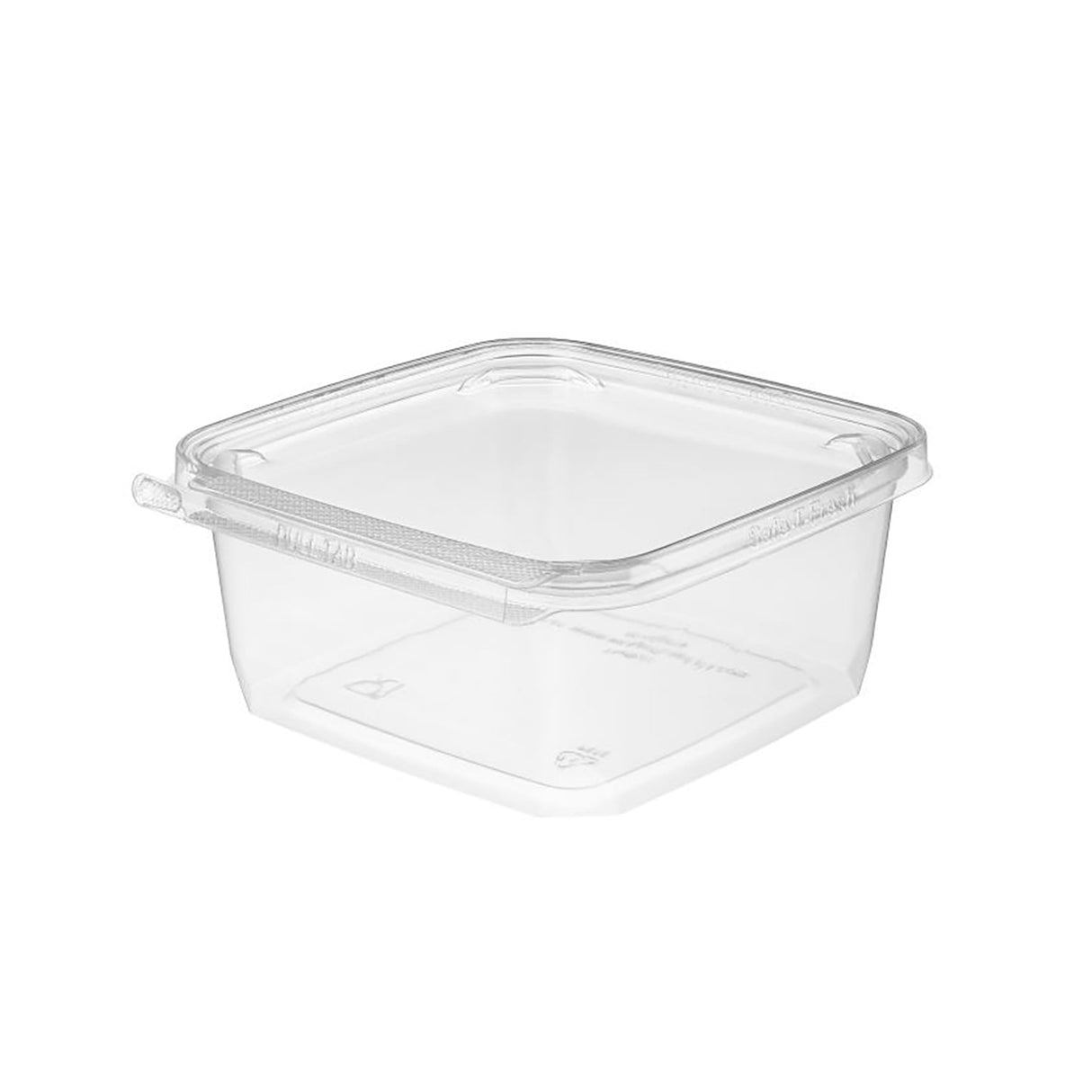 6 x 6 Square Tamper Evident & Tamper Resistant 32 oz.  Deli Clamshell Tub - Case of 252 - #TSSB32 Inline Plastics