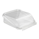 Inline Plastics Safe-T-Fresh 21.5 oz. Square Tamper Evident & Tamper Resistant Wrap Clamshell With Panoramic Viewing Window - Case of 252 - TSSWR