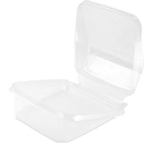 Inline Plastics Safe-T-Fresh 21.5 oz. Square Tamper Evident & Tamper Resistant Wrap Clamshell With Panoramic Viewing Window - Case of 252 - TSSWR