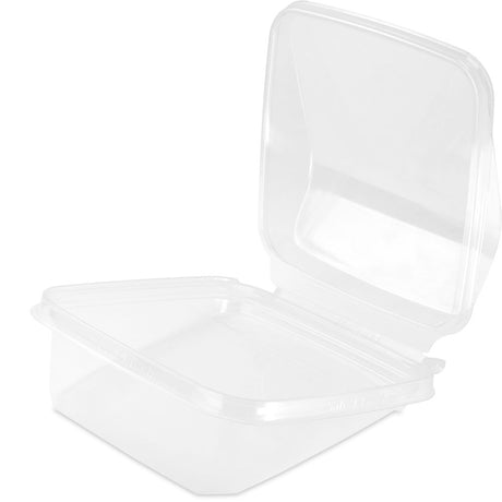 Inline Plastics Safe-T-Fresh 21.5 oz. Square Tamper Evident & Tamper Resistant Wrap Clamshell With Panoramic Viewing Window - Case of 252 - TSSWR