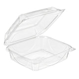VisiblyFresh 8 x 7 Square Hinged Plastic Bakery Container with High Dome Lid - Case of 110 - #VF8090