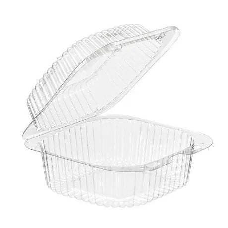 33 oz. Square Plastic Clamshell Container - Case of 500 - #VPP756 Inline Plastics