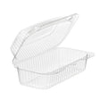 45 oz. Rectangular Plastic Clear Clamshell Bakery Container - Case of 300 - #VPP781 Inline Plastics