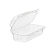 45 oz. Rectangular Plastic Clear Hinged Bakery Container - Case of 300 - #VPP781 Inline Plastics