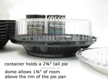 8" Two Piece High Dome Plastic Pie Container - Case of 100 #WJ37 D & W Fine pack