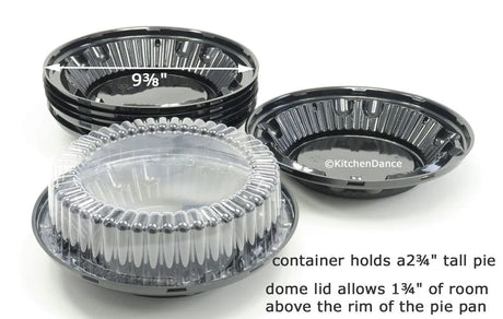 8" Two Piece High Dome Plastic Pie Container - Case of 100 #WJ37 D & W Fine pack