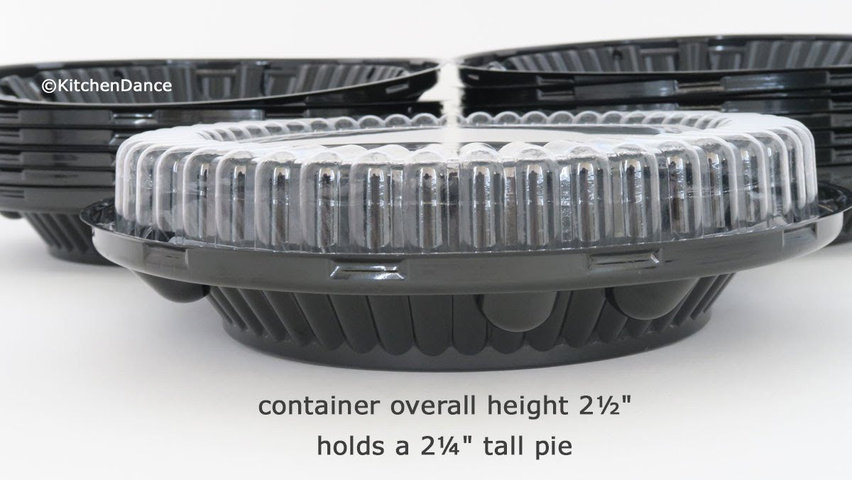 Contenedor de plástico para tartas de 10" - Tapa de cúpula baja - Caja de 160 - N.º WJ44