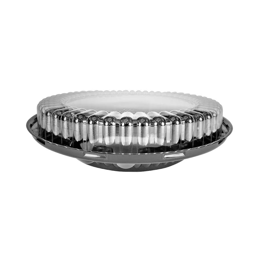 10" Plastic Pie Container - Low Dome Lid - Case of 160 - #WJ44