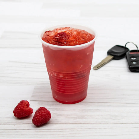 Dart 12 oz. Translucent Squat HIPS Plastic Cold Cup - Case of 1000 - #Y12S Dart Container