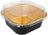 11 oz. Square Foil Cup with Snap-on Plastic Lids - Case of 1000 - #A24P KitchenDance