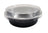 8 oz. Smoothwall Colored Disposable Foil Pan with Snap-on Plastic Lid - Case of 1000 - #A42P KitchenDance