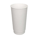 Vaso para bebidas calientes de pared doble de papel blanco de Prime Source, capacidad de 20 onzas (caja de 500)