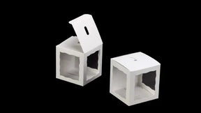 4" x 4" x 4 5/8" Candy Apple Box White with Window, Snap Lock Bottom- Case of 100 BRP Box shop