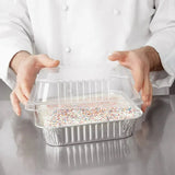 9" Square Foil Cake Pan with Plastic Dome Lid - Case of 500 - #1100P
