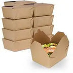 5 x 4 x 2.5" Small Kraft Take Out Box #1 -  Case of 450 Premier Essential