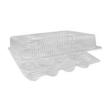 12 Count Plastic Cupcake Container- Case of 100 - #CPC-212