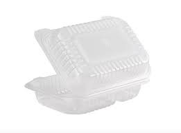 9 x 6 x 3 PP 1 Compartment Hinged Take Out Container Clear - Case of 200