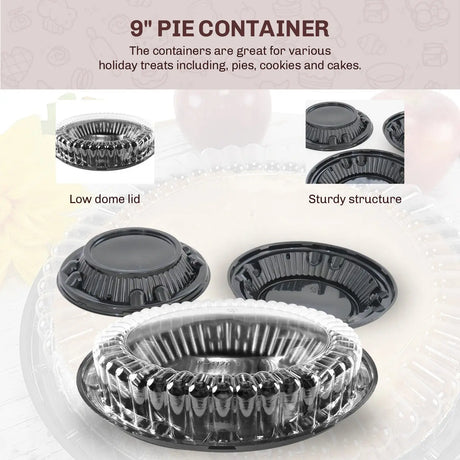 9" Pie Container with Low Dome Lid - Case of 160 - #WJ40 D & W Fine pack