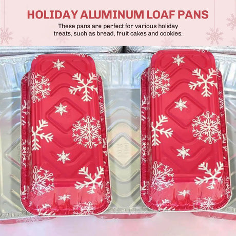 2 lb. Holiday Foil Loaf Pan with Plastic Lid - Case of 100 - #9401P Durable Packaging