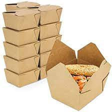 8.5 x 6.5 x 3.5" Medium Deep Kraft Take Out Box #4 - Case of 160