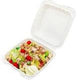 Contenedor de comida para llevar con bisagras de 1 compartimento MFPP de 8 x 8 x 3, color blanco (caja de 200)