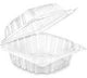 6 x 6 x 3 PP 1 Compartment Hinged Take Out Container Clear - Case of 300