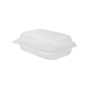 9 x 6 x 3 PP 1 Compartment Hinged Take Out Container Clear - Case of 200 Ecosystems