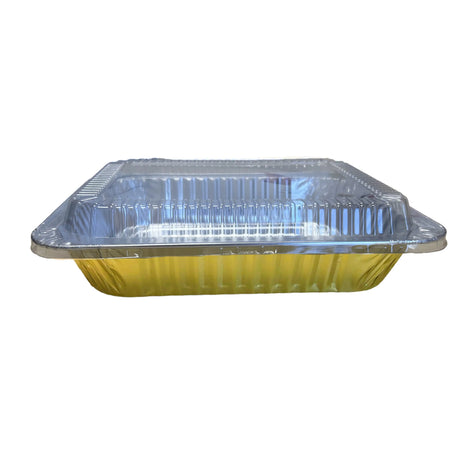 Half Size Colored Disposable Steam Table Pans with Plastic Dome Lid -  Case of 200 - #53900P KitchenDance