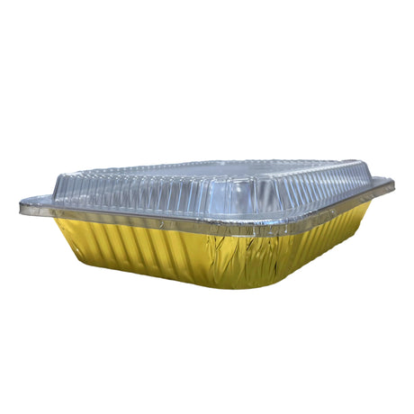Half Size Colored Disposable Steam Table Pans with Plastic Dome Lid -  Case of 200 - #53900P KitchenDance