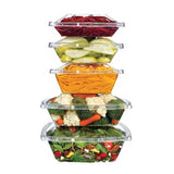 16 oz. PagodaWare Tamper Evident & Tamper Resistant Hinged Deli Container - Case of 164 - #TS16PW Inline Plastics