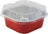11 oz. Square Foil Cup with Snap-on Plastic Lids - Case of 1000 - #A24P KitchenDance