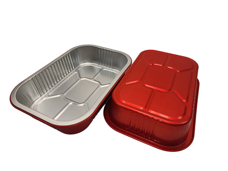 Bandeja para platos principales de aluminio resistente de colores de 8" x 5" - Caja de 500 - N.° A67NL