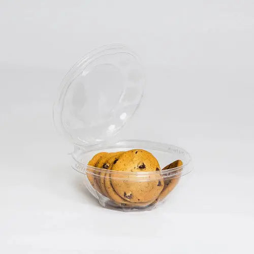 Safe-T-Fresh 24 oz. Tamper Evident & Tamper Resistant Clamshell Bowl - Case of 150 - #TS24RN Inline Plastics