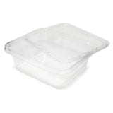 Inline Plastics Safe-T-Fresh 7x6 Rectangular Tamper Evident & Tamper Resistant Clamshell Tub, 64 oz. - Case of 150 - TS64