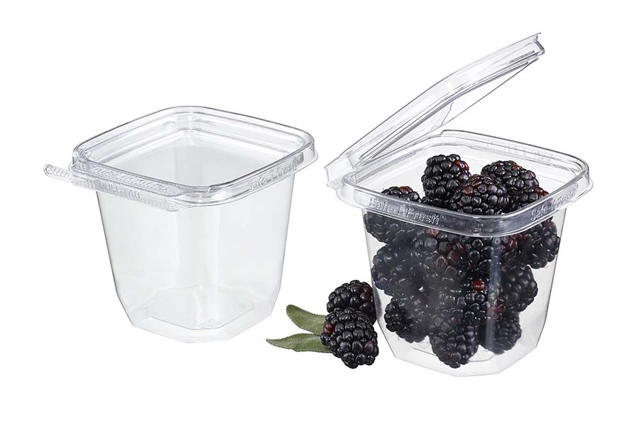 8 oz. Square Tamper-Evident & Tamper-Resistant Snacker Container - Case of 288 - #TS3008